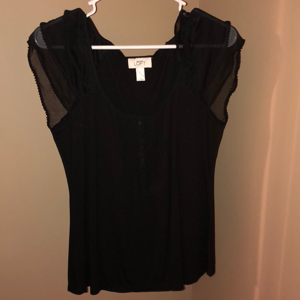 Loft black blouse